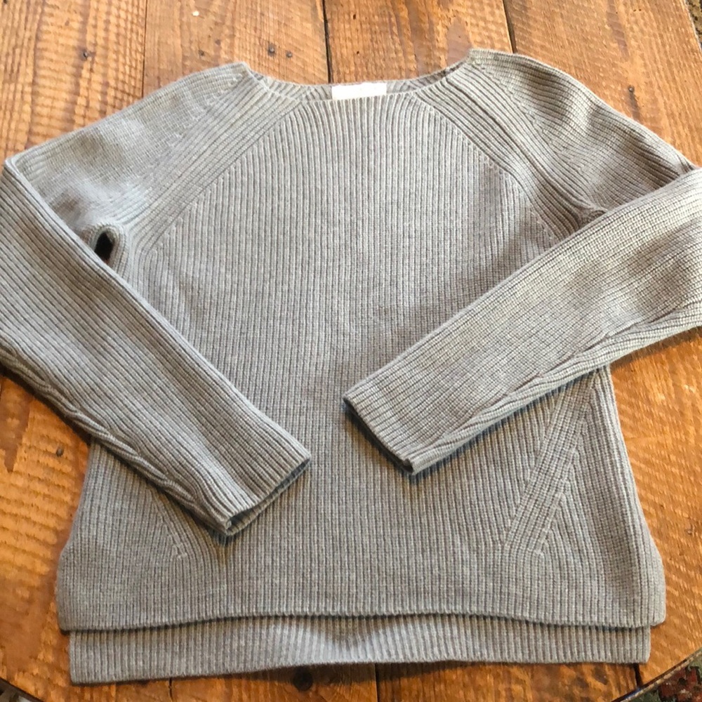 Everlane gray blue wool sweater medium